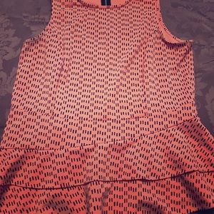 Pink and blue babydoll tank top